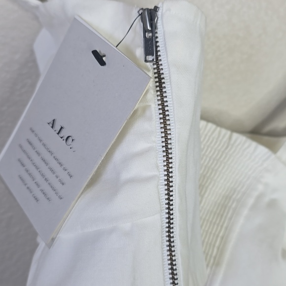 A.L.C. White Crop Bustier Top Sweetheart Linen Blend Neckline Size 4 NwT. - Picture 8 of 8